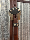Oiled Harness Browband Headstall With Cowboy Gambler Buckle