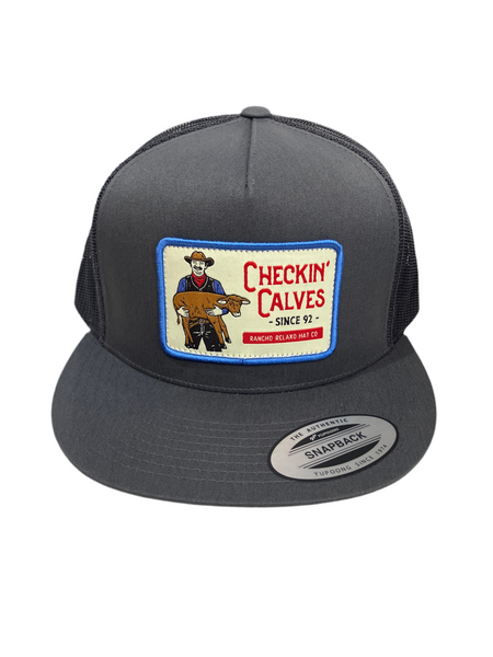 Rancho Relaxo Hat Co - 6006 Checkin' Calves Charcoal