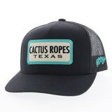 Hooey - Cactus Ropes Black 5-Panel Trucker Tan/Turquiose