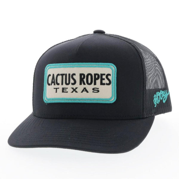 Hooey - Cactus Ropes Black 5-Panel Trucker Tan/Turquiose