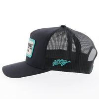 Hooey - Cactus Ropes Black 5-Panel Trucker Tan/Turquiose