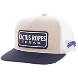 Cactus Ropes - Tan/White 5-Panel Trucker Cap