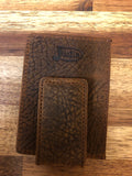 Justin Slim Card Wallet - Textured With Stitching