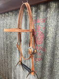 Straight Browband Headstall - Water Loop Ends