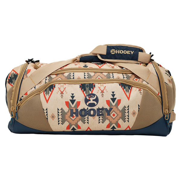 Hooey Competitor Duffle Bag - Tan/Navy Aztec