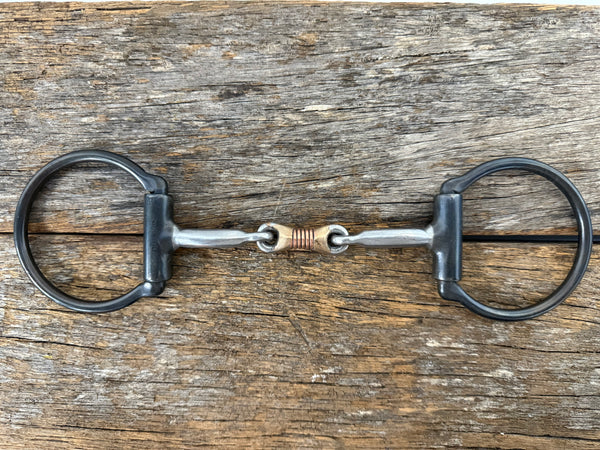 Dutton "43" D-Ring Snaffle Bit - Three Piece Dog Bone (43-19)
