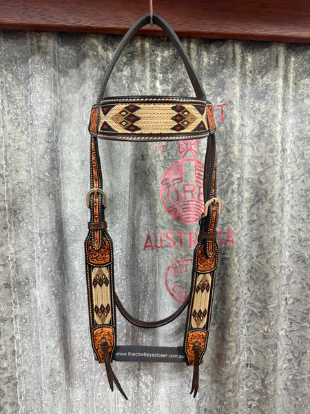 Leather Headstall - Desert Loom (SF-928)