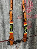 Beaded Leather One Ear Headstall (TCC14283)