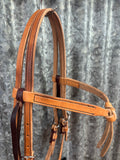Leather Headstall - 5/8” Leather Tie Front