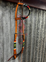 Beaded Leather One Ear Headstall (TCC14283)