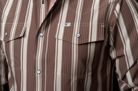 Ferrell - Pearl Snap Long Sleeve Shirt (The Atlas Brown)