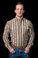 Ferrell - Pearl Snap Long Sleeve Shirt (The Atlas Green)