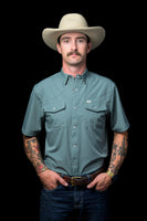 Ferrell - Pearl Snap Short Sleeve Shirt (The Core Aqua)