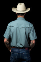 Ferrell - Pearl Snap Short Sleeve Shirt (The Core Aqua)