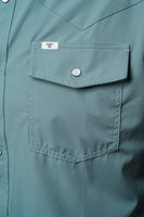 Ferrell - Pearl Snap Short Sleeve Shirt (The Core Aqua)