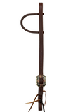 3/4" Leather One Ear Bridle - Scolled Copper Flower Buckle