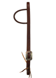 3/4" Leather One Ear Bridle - Copper Feather & Arrows Buckle