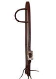 3/4" Leather One Ear Bridle - Copper Daisy Buckle