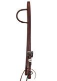 3/4" Leather One Ear Bridle - Copper Flower & Turquoise Buckle