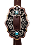 3/4" Leather One Ear Bridle - Trophy Buckle