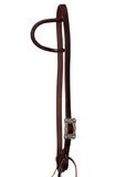 3/4" Leather One Ear Bridle - Copper Daisy & Turquoise Stone