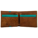 Hooey Tonkawa Leather Wallet - Turquoise Aztec