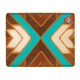 Hooey Montezuma Leather Wallet - Brown/Turquoise