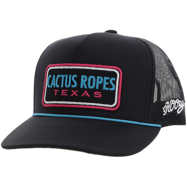 Hooey - Cactus Ropes Hat Black W/Pink/Blue