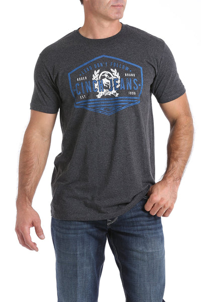 Cinch Mens Tee - Classic Logo Black Heather (MTT1690374)