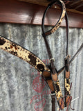 Freya Tack Set - Peppered Hair On Hide