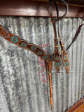 Zuni Tack Set - Floral Carved & Painted