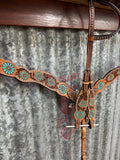 Zuni Tack Set - Floral Carved & Painted