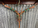 Nyssa Tack Set - Carved & Painted With Whipstitch