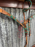 Nyssa Tack Set - Carved & Painted With Whipstitch