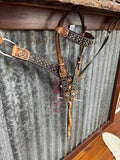 Vegas Tack Set -  Gator Print With Crystals