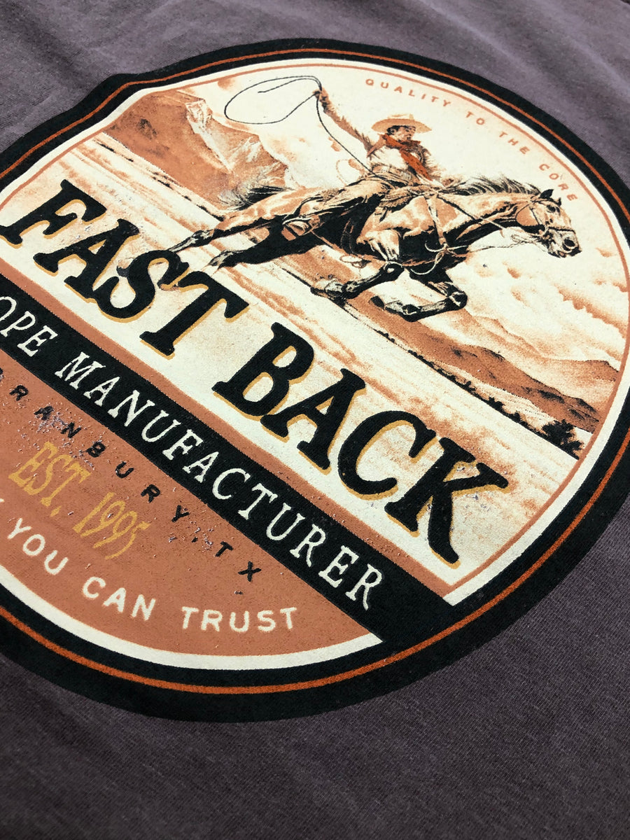 Fast Back Ropes - Cowboy Tee (Brown) – The Cowboy's Closet