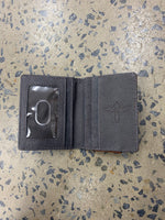 Men's Leather Wallet - Card Wallet with Brindle Cowhide