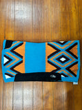 Ortho Equine Contoured Saddle Blanket - Turquoise/Rust