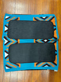Ortho Equine Contoured Saddle Blanket - Turquoise/Rust