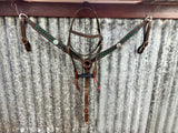 Double J Tack Set - Turquoise Buckstitch