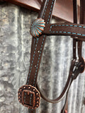 Double J Tack Set - Turquoise Buckstitch