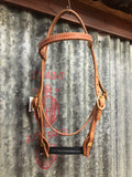 5/8" Double Buckle Browband Headstall - Quick Change