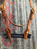 5/8" Double Buckle Browband Headstall - Quick Change