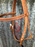 5/8" Double Buckle Browband Headstall - Quick Change