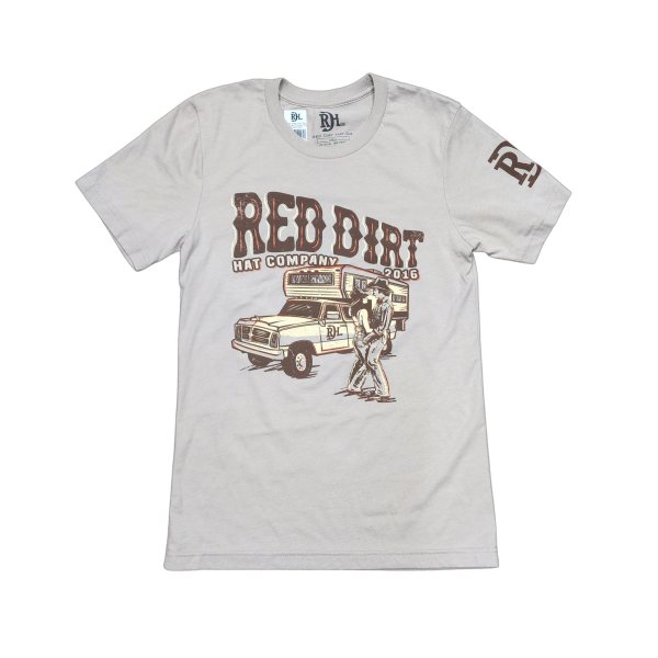 Red Dirt Hat Co Tee - Rodeo Ready Heather Tan