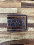 Justin Bifold Wallet - Tooled Cowhide