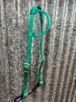 Nylon One Ear Headstall - Green