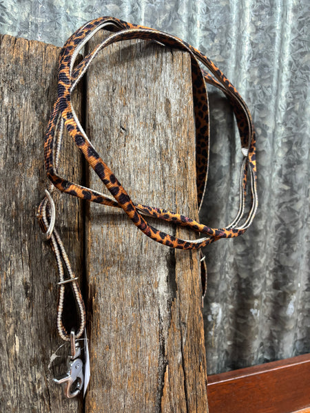 Nylon Contest Reins - Cheetah (Dark)