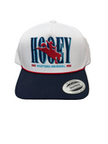 Hooey Cap - Wild Ride (White/Navy/Red)