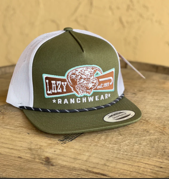 Lazy J Ranch Wear Cap - Banner Cap Olive